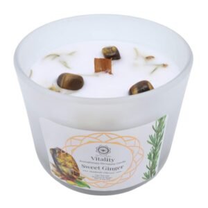 Bougie Green Tree « Vitalité » – Oeil de Tigre + Gingembre doux, 256 g