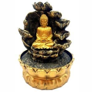 Fontaine d'Intérieur Bouddha Doré et Cascade – 28 cm