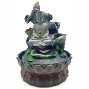 Fontaine d'Intérieur Bouddha Lotus et Cascade – 28 cm