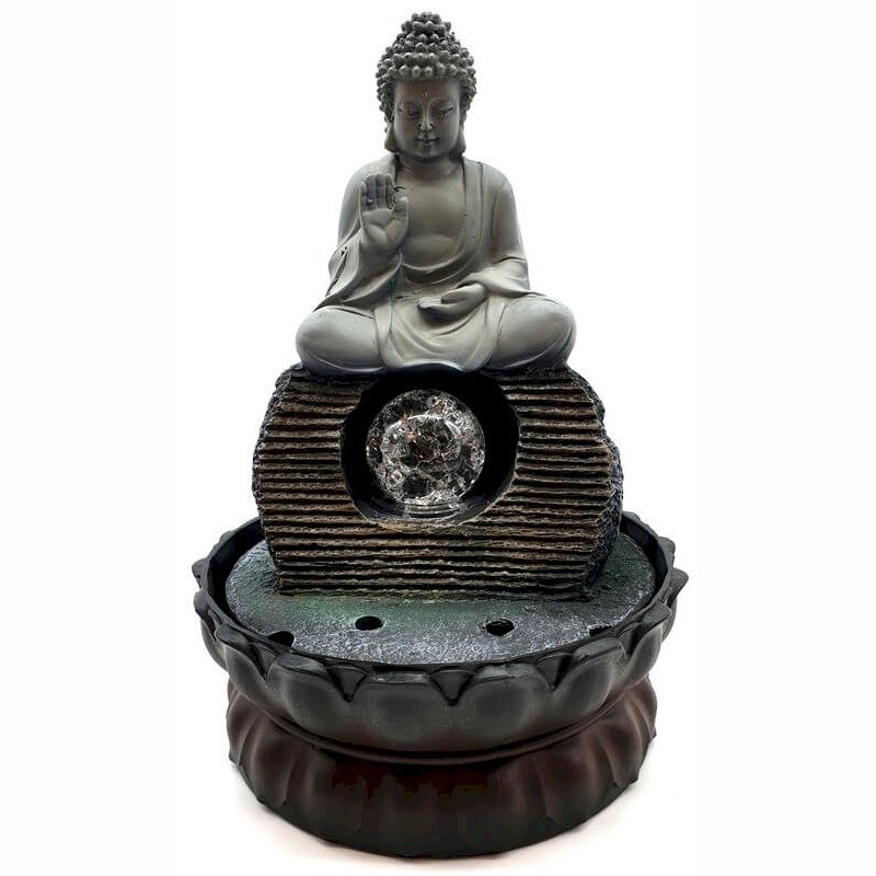Fontaine d'Intérieur Bouddha Salueur Assis – 28 cm