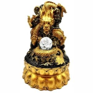 Fontaine d'Intérieur Dragon Doré – 30 cm