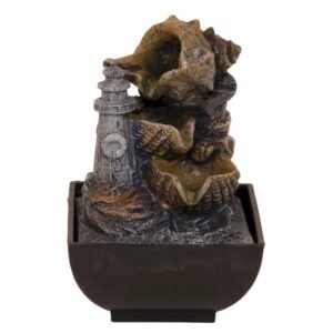 Fontaine d'Intérieur Phare et Coquillages – 24 cm