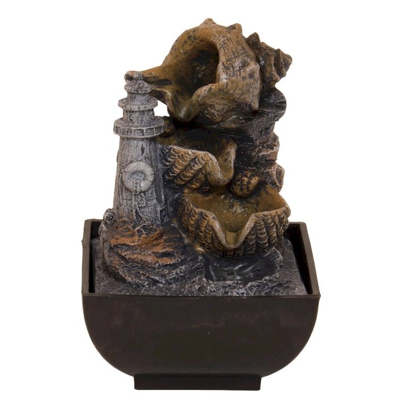 Fontaine d'Intérieur Phare et Coquillages – 24 cm