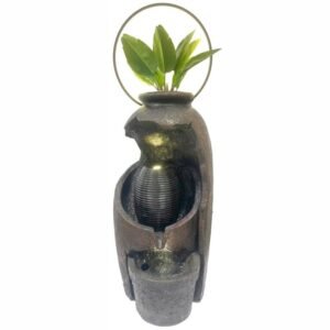 Fontaine d'Intérieur Pot à Plante et Cerceau LED – 115 cm