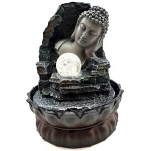 Fontaine d'Intérieur Tête de Bouddha Couché – 28 cm