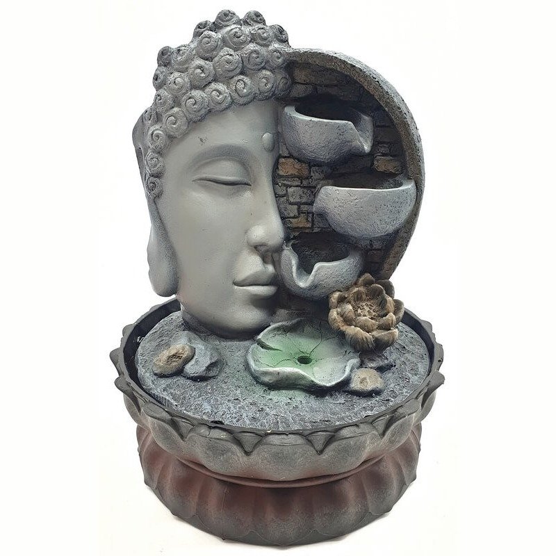 Fontaine d'Intérieur Tête de Bouddha sur Mur – 29 cm