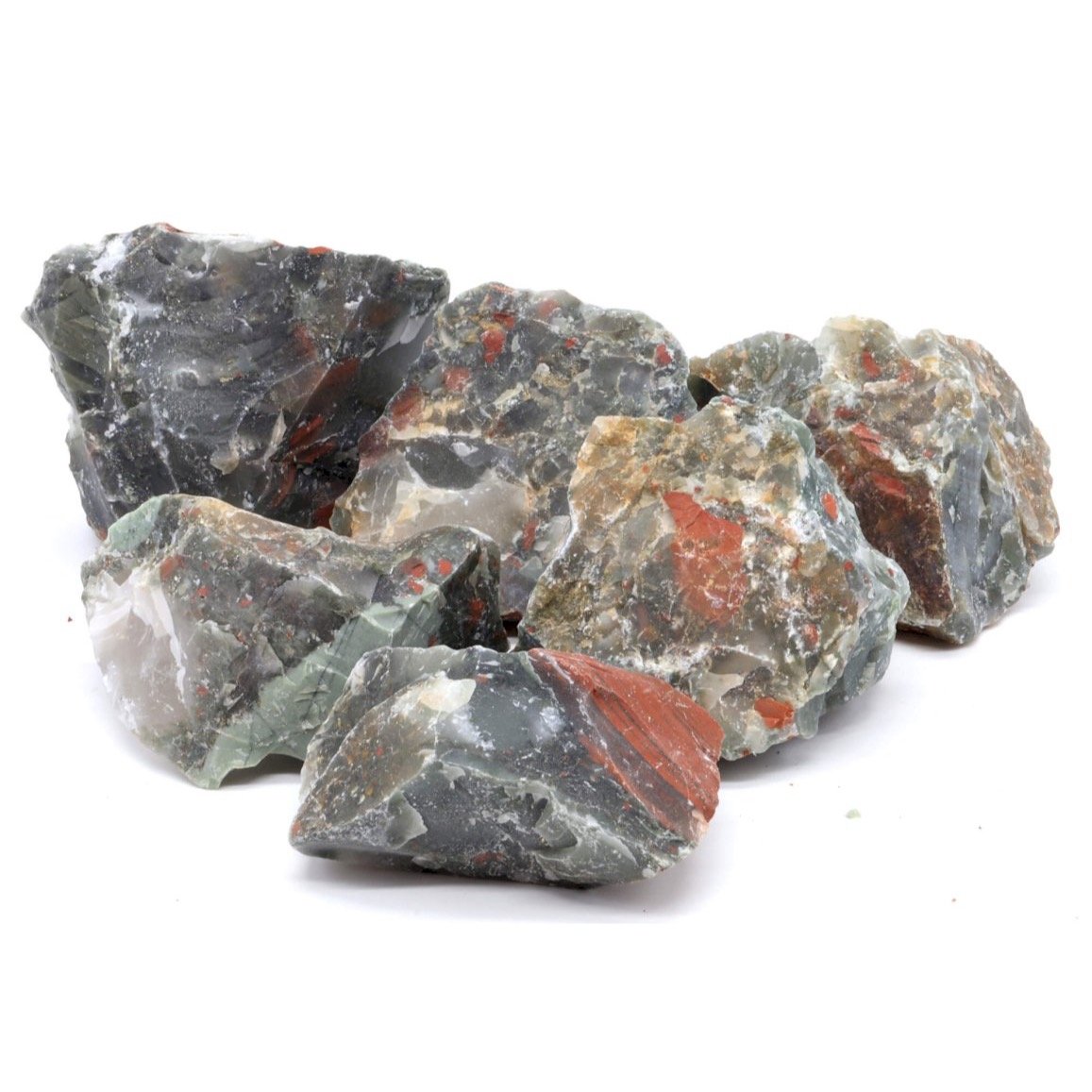 Jaspe Sanguine d'Afrique 'A' brute – Lot de 1 kg