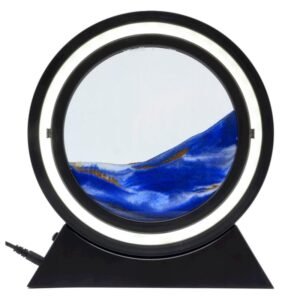 Lampe à Sable Mouvant Réversible 24 cm – Bleu