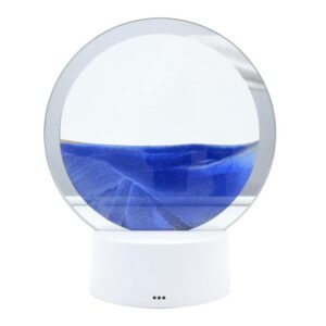 Lampe à Sable Mouvant Ronde 18 cm – Bleu