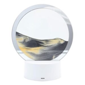 Lampe à Sable Mouvant Ronde 18 cm – Gris