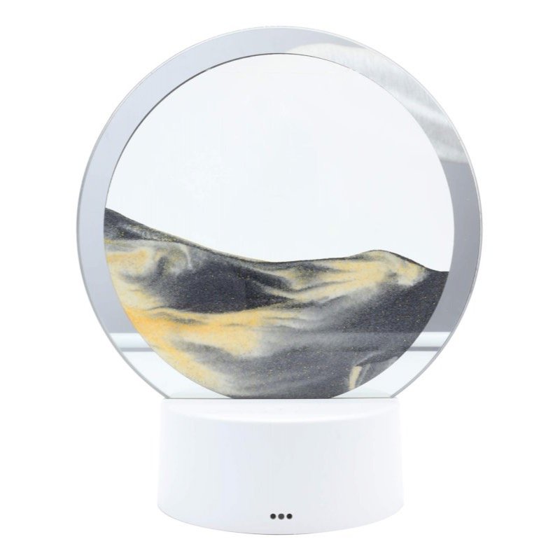 Lampe à Sable Mouvant Ronde 18 cm – Gris