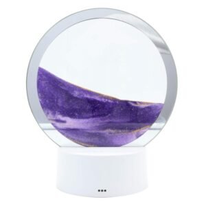 Lampe à Sable Mouvant Ronde 18 cm – Violet