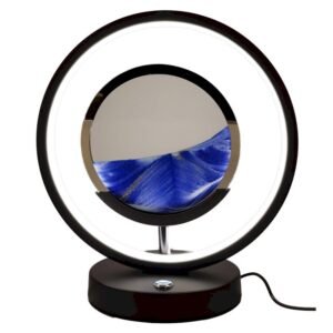 Lampe à Sable Mouvant Tour Design 31 cm – Bleu