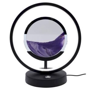 Lampe à Sable Mouvant Tour Design 31 cm – Violet