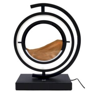 Lampe à Sable Mouvant Tour Design Réversible 33 cm – Orange
