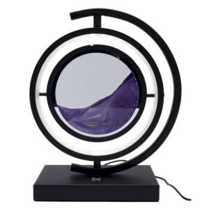Lampe à Sable Mouvant Tour Design Réversible 33 cm – Violet
