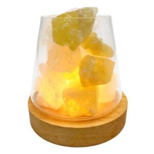Lampe Diffuseur Cristal de Roche + Citrine 10 cm