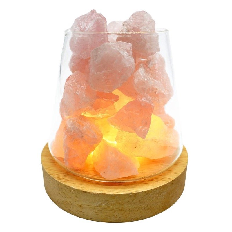 Lampe Diffuseur Quartz Rose 10 cm