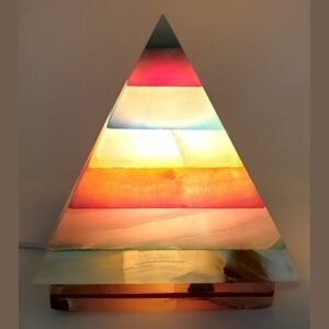 Lampe Onyx Pyramide – 2 à 3 kg, 19 cm