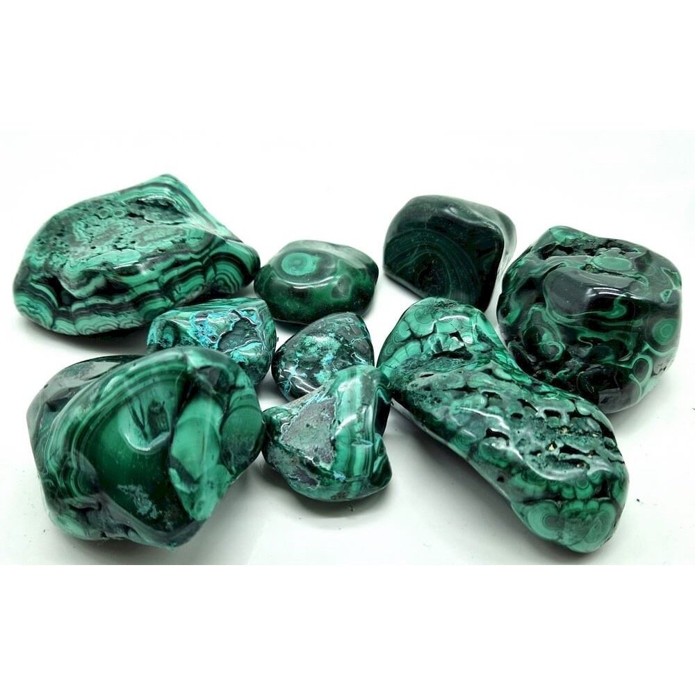 Malachite formes libres polies 1 kg