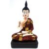 Statue Résine Bouddha Thaï Rouge 18 cm
