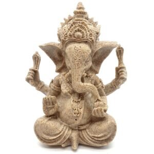 Statue Résine Ganesh Gris 13 cm