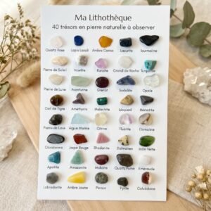 Ma Lithothèque – Collection de 40 véritables pierres naturelles - Collection Artisan Français - Yogazen